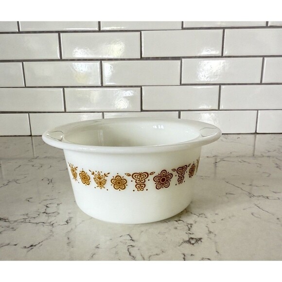 Vintage Corelle Butterfly Gold Butter Dish Bowl Tub #75 NO LID Pyrex Corning - Picture 1 of 4